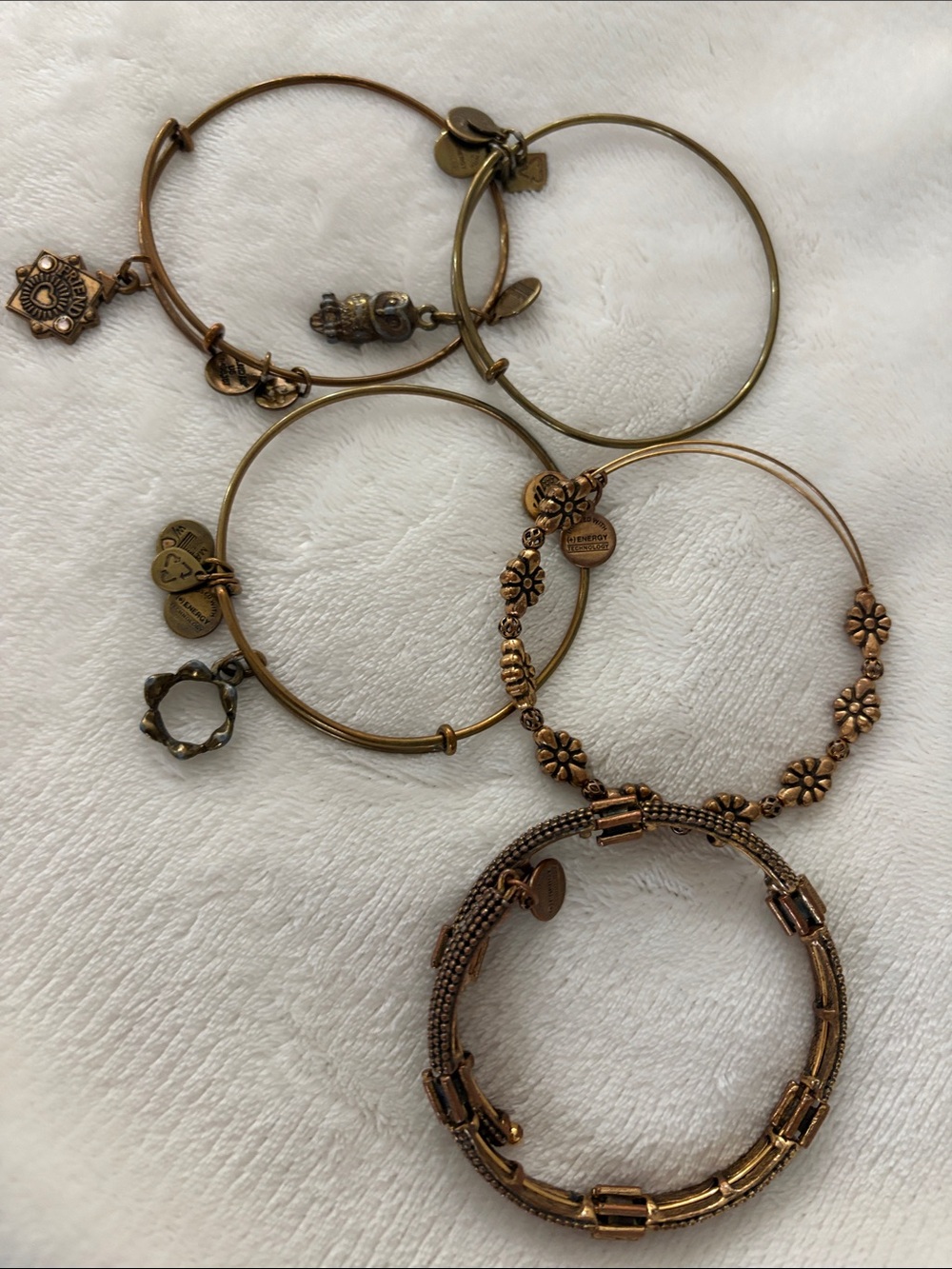 5 Alex and Ani Bracelets
